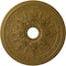 Ekena Millwork Rose and Ribbon Ceiling Medallion (Fits Canopies up to 4"), 23 5/8"OD x 4"ID x 1 1/2"P, Gold CM23ROGLS - alternate 1